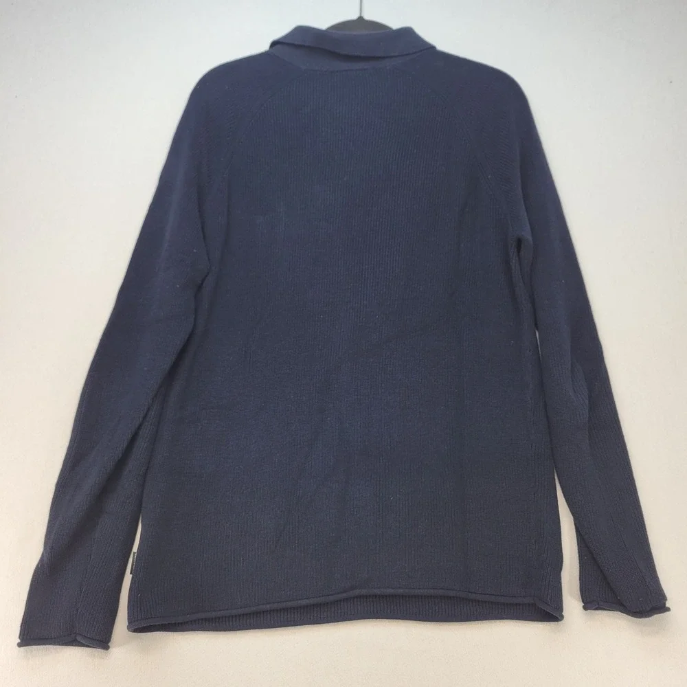 Rodd & Gunn Polo Sweater Mens Medium Navy Blue Ribbed Knit Australian Cotton
